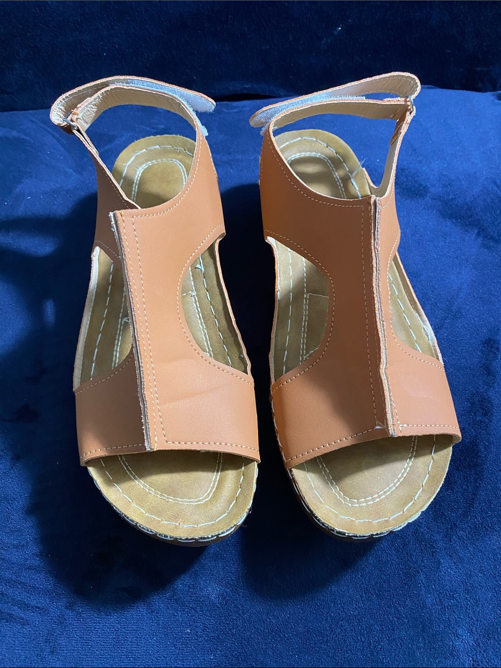 Women's Tan Open-Toe Slingback Sandals